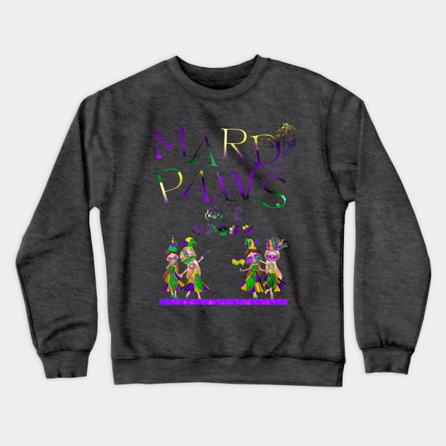 mardi gras funny dancing queen- cat T-shirt Crewneck Sweatshirt by Manifest 369